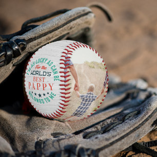Bestes Pappy   PERSONALISIERTE FOTOS Baseball