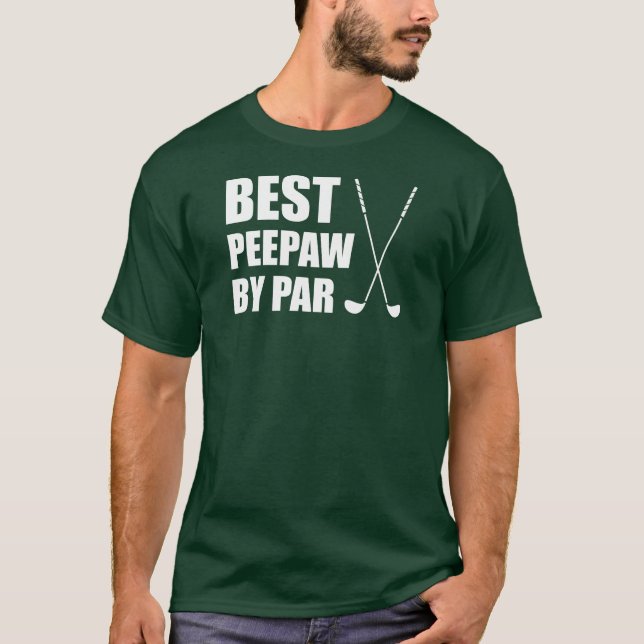 Bestes Peepaw durch das Gleichheits-Großvater-Golf T-Shirt (Vorderseite)