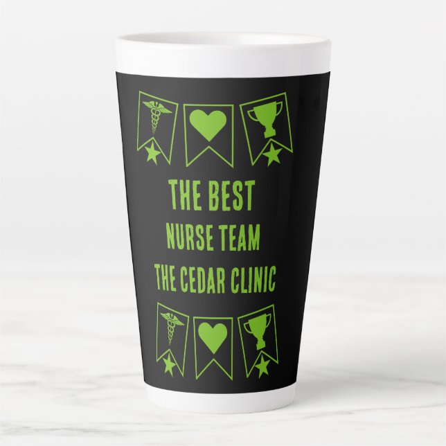 Bestes Pflegeteam Milchtasse (Vorderseite)