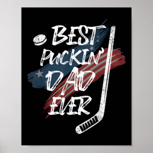 Bestes Puckin Dad Ever-Shirt Amerikanische Flagge  Poster