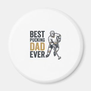 Bestes Pucking Dad Ever Hockey Dad Shirt Design_1 Magnet