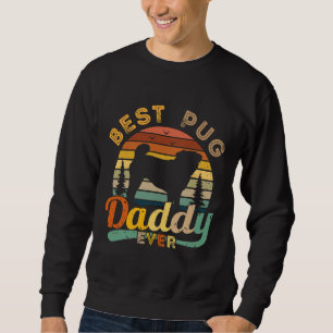 Bestes Pug-Papa Aller Retro Vintage Klassisches T- Sweatshirt