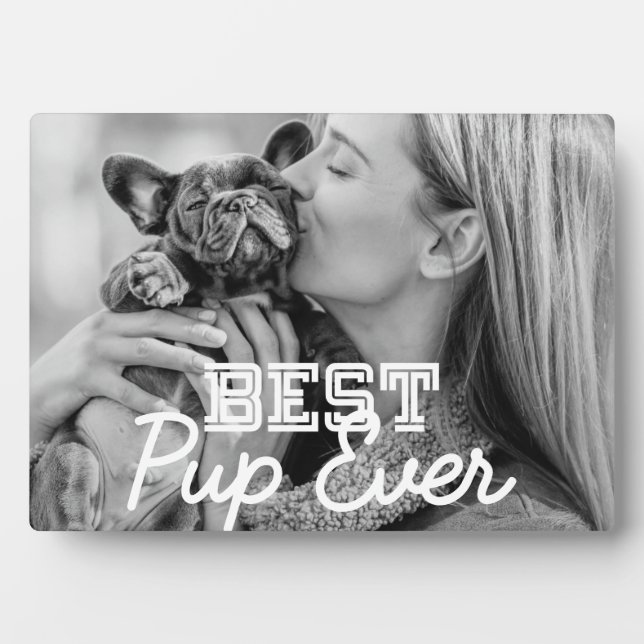 Bestes Pup-Foto für moderne Coole Haustiere Fotoplatte (Vorderseite)