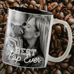 Bestes Pup je Modernes Cooles Stitch Pet Puppy Fot Zweifarbige Tasse<br><div class="desc">Dieses einfache und moderne Design besteht aus Serifen und kursiver Typografie und fügen Sie ein individuelles Foto Ihrer Schüler</div>