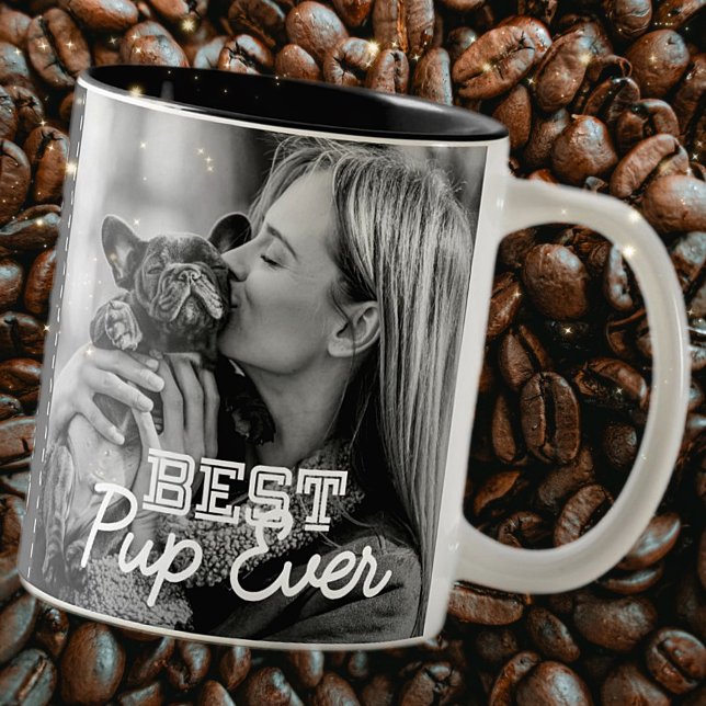 Bestes Pup je Modernes Cooles Stitch Pet Puppy Fot Zweifarbige Tasse (Von Creator hochgeladen)