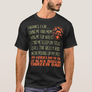 Bestes schwarzes Russisches Terrier Vatertag Gesch T-Shirt