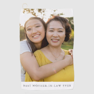 Bestes Schwiegereltern-Foto Personalisiert Golfhandtuch