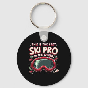 Bestes Ski Pro Sportschnee Schlüsselanhänger
