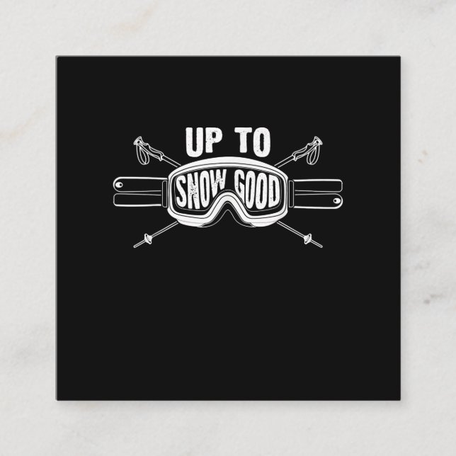 Bestes Snowboard Ski-Ride-Geschenk bis zum Schnee  Quadratische Visitenkarte (Vorderseite)