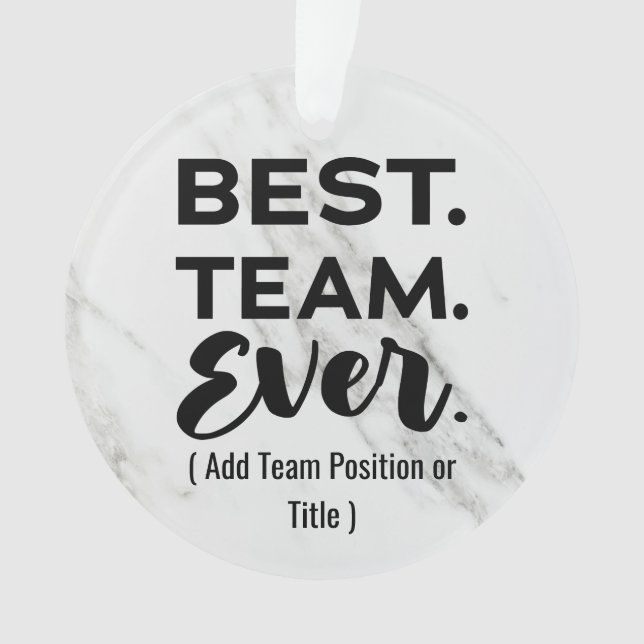 Bestes Team aller Zeiten, Individuelle Name oder J Ornament (Vorderseite)
