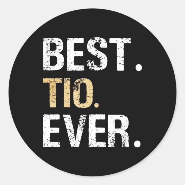 Bestes Tio je spanisch lateinmexikanisches Geschen Runder Aufkleber (Vorderseite)