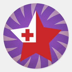 Bestes Tonga-Flag-Design Runder Aufkleber