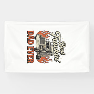 Bestes Truckin Papa Aller Zeiten Vintage Truck Vat Banner