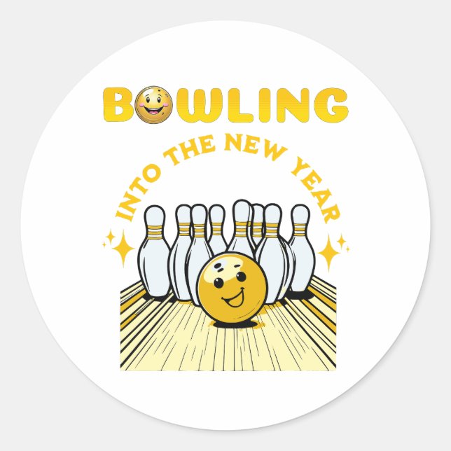 Bestes Urlaubsgeschenk für Bowling-Liebhaber im ne Runder Aufkleber (Vorderseite)