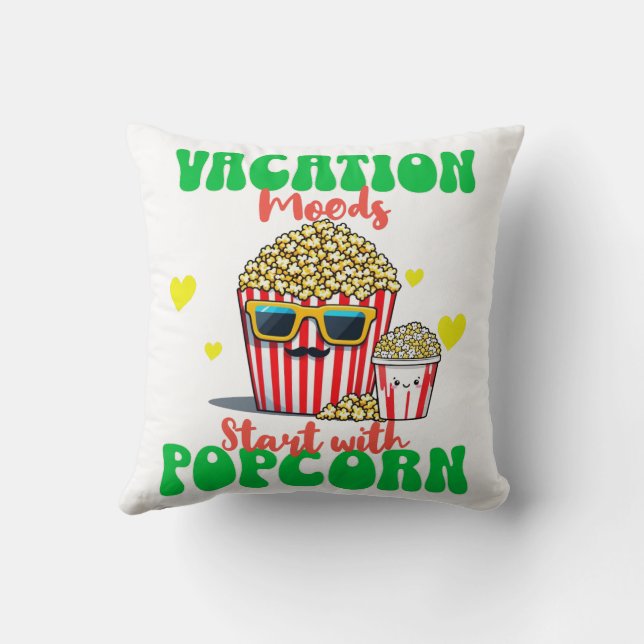 Bestes Urlaubsgeschenk für Popcorn-Liebhaber Kissen (Rückseite)