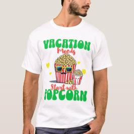 Bestes Urlaubsgeschenk für Popcorn-Liebhaber T-Shirt