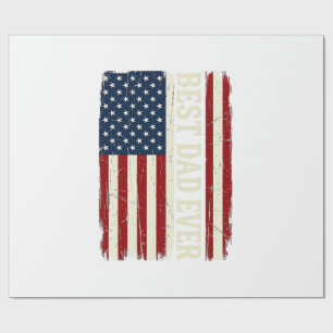 Bestes-Vater-aller-Zeiten-Amerikanische-Flagge-Vin Geschenkpapier