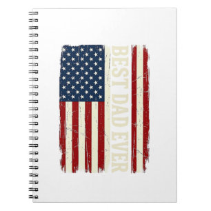 Bestes-Vater-aller-Zeiten-Amerikanische-Flagge-Vin Notizblock