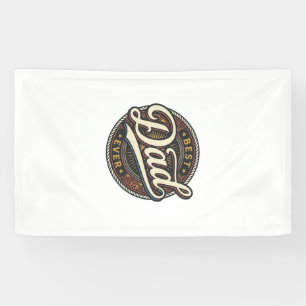 Bestes-Vater-aller-Zeiten Vintage-Abzeichen T-Shir Banner