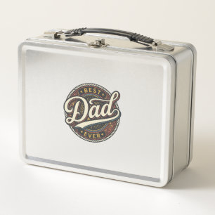 Bestes-Vater-aller-Zeiten Vintage-Abzeichen T-Shir Metall Brotdose