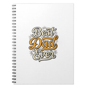 Bestes-Vater-aller-Zeiten Vintage-Lettering-Shirt- Notizblock