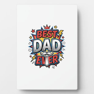 Bestes-Vater-Comic Vintage Gravur Shirt Design Fotoplatte