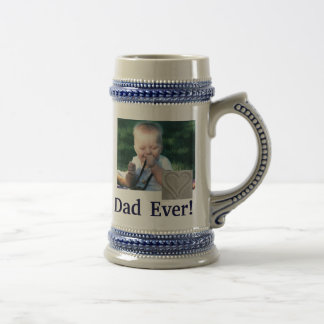 Bestes Vater-Foto Stein Bierglas