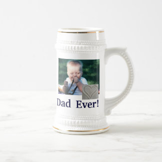Bestes Vater-Foto Stein Bierglas