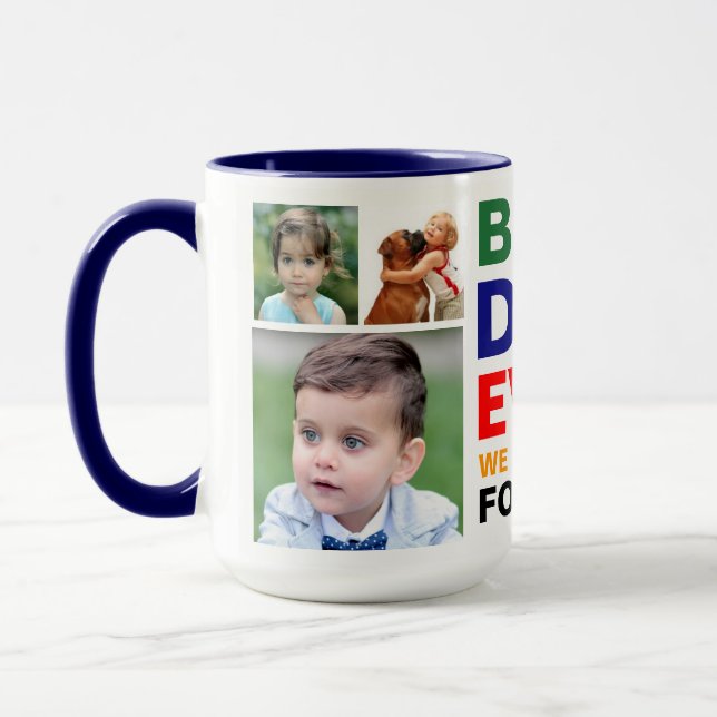 Bestes Vater-Liebe-für immer Foto große Tasse (Links)