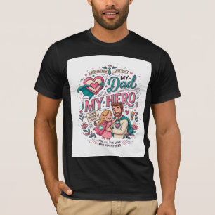 Bestes Vater Mein Held T-Shirt Süßes Vatertagsge