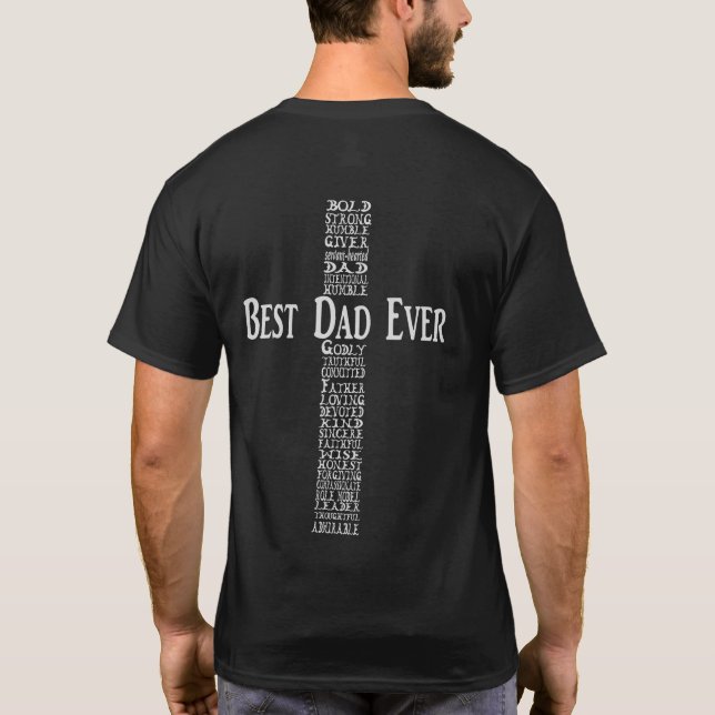 Bestes Vater-überhaupt T-Shirt, christliches T-Shirt (Rückseite)