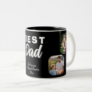 Bestes Vater Vater 4 Familie Foto Zweifarbige Tasse