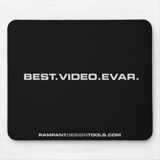 Bestes Video-Evar - Schwarzes Mousepad (Vorne)