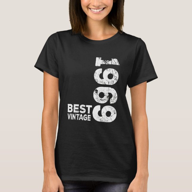 Bestes Vintage 1969 Geburtstag T-Shirt (Vorderseite)