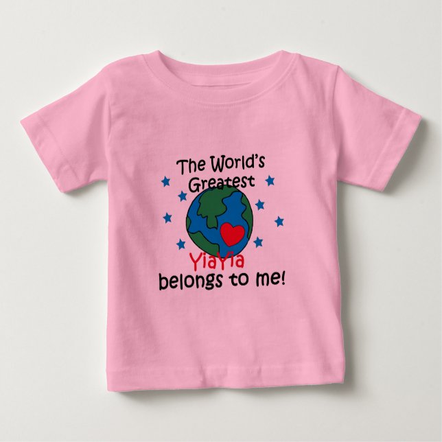 Bestes YiaYia gehört mir Baby T-shirt (Vorderseite)