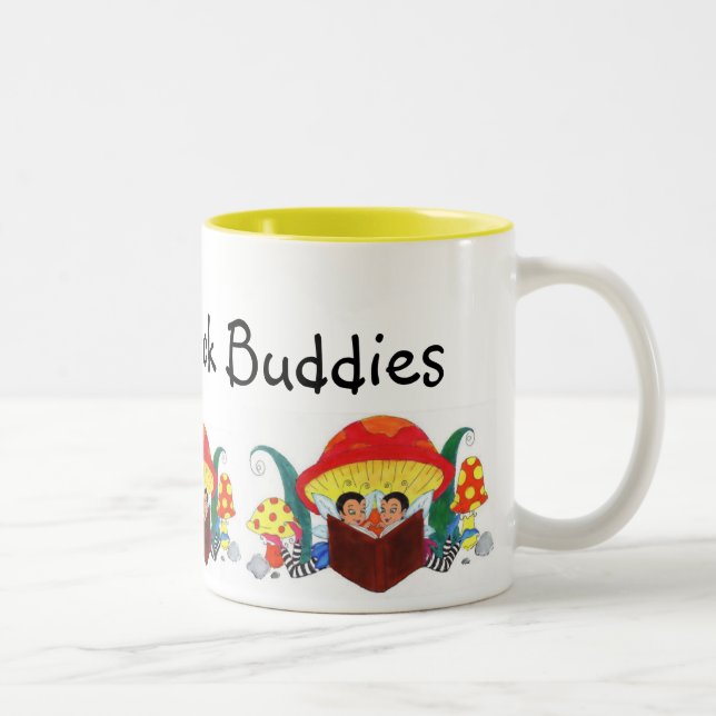 Bestest Buch-Freunde überhaupt! Zweifarbige Tasse (Rechts)