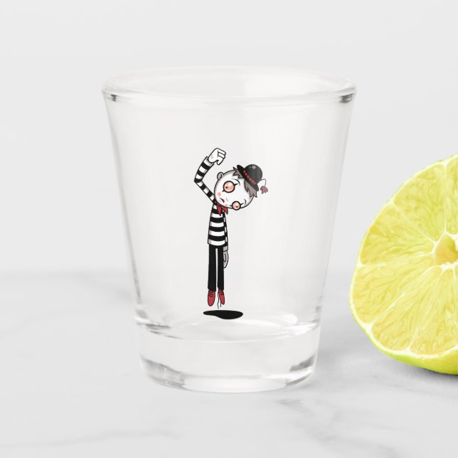 Bestest Mime Ever Schnapsglas (Vorderseite)