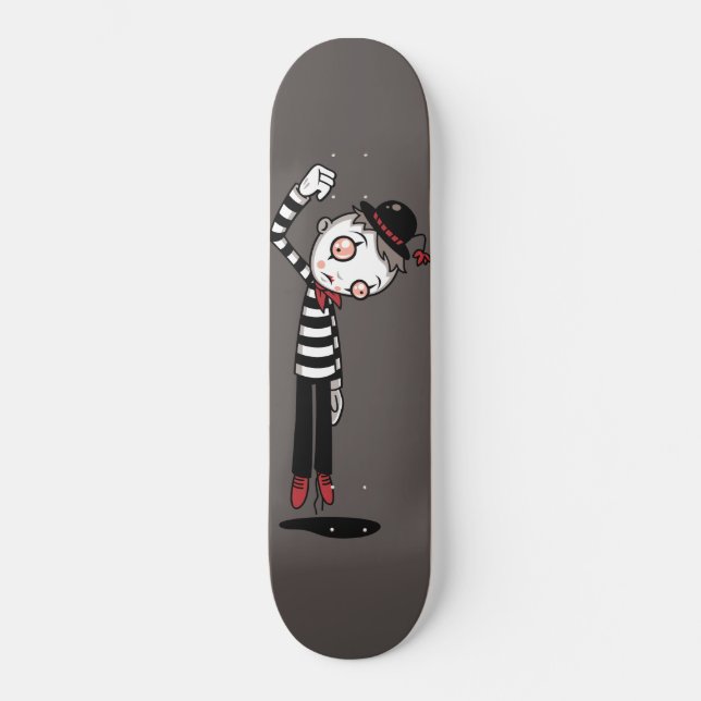 Bestest Mime Ever Skateboard (Vorderseite)