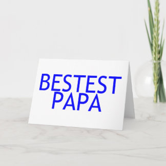 Bestest Papa Blue Karte