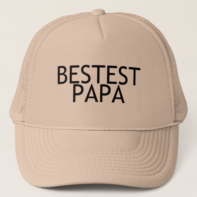 Bestest Papa Truckerkappe (Vorderseite)