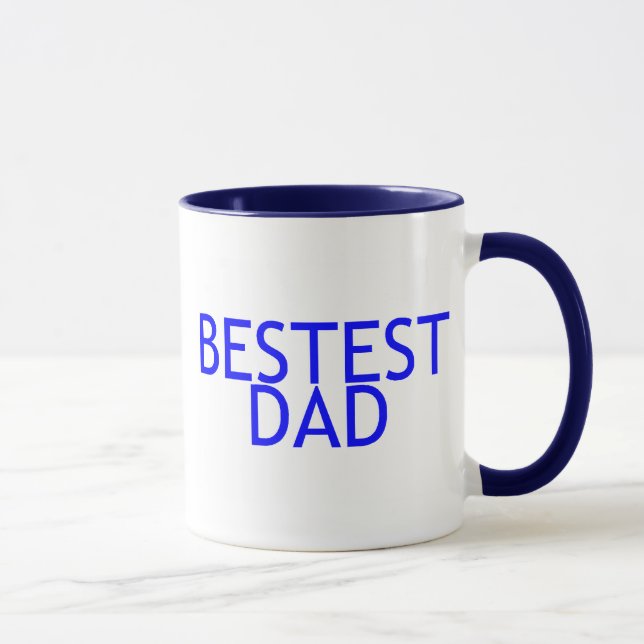 Bestest Vater-Blau Tasse (Rechts)