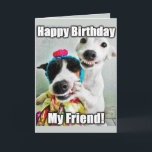 Bestfriend Funny Cute Dog Birthday Card Karte<br><div class="desc">Come and support thank you!</div>