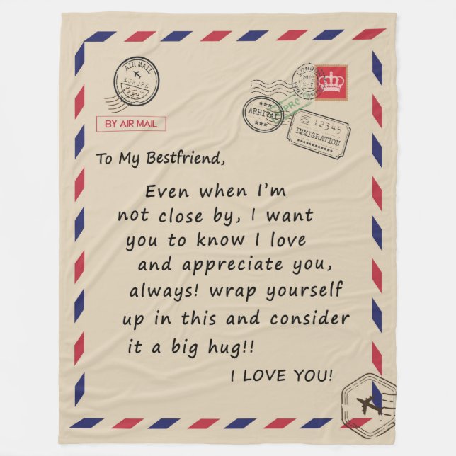 Bestfriend-Geschenk| Mein Freund I Liebe Sie Fleecedecke (Vorderseite)