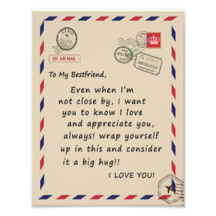 Bestfriend-Geschenk  Mein Freund I Liebe Sie Fotodruck