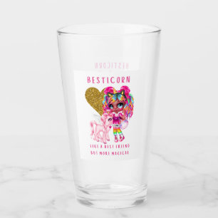 Bestfriend Gift for Girls, Magical Unicorn Pink Glas