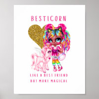 Bestfriend Gift for Girls, Magical Unicorn Pink