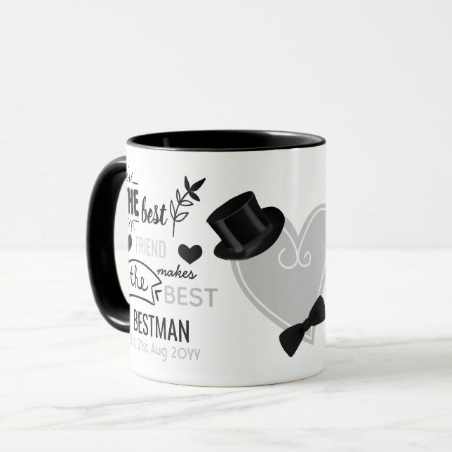 Bestfriend macht Bestman Wedding Überraschung Vors Tasse (Vorderseite Links)