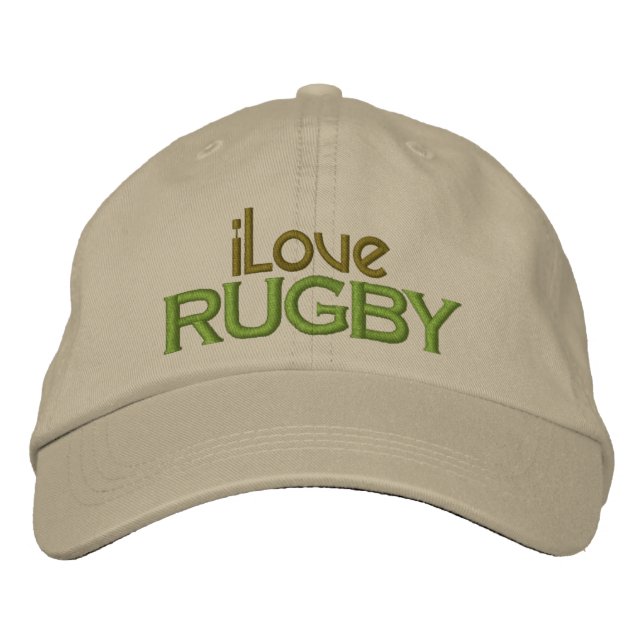 bestickt in Liebe Rugby Cap Bestickte Baseballkappe (Vorderseite)