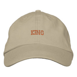 bestickt mit "King" in Khaki Elegance Bestickte Baseballkappe