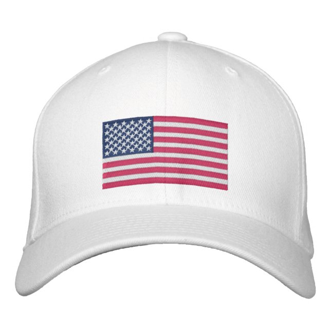 bestickte amerikanische Flag-Cap Bestickte Baseballkappe (Vorderseite)